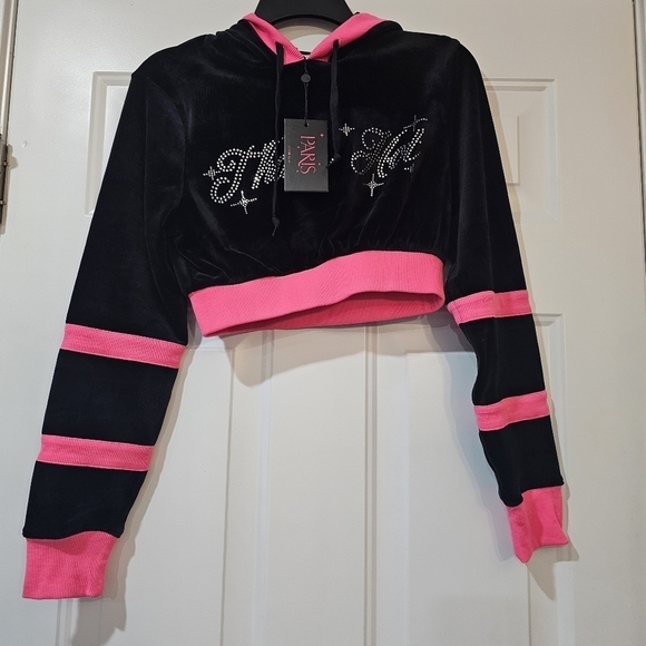 Paris Hilton Tops - Paris Hilton That's Hot Hoodie black and pink size small